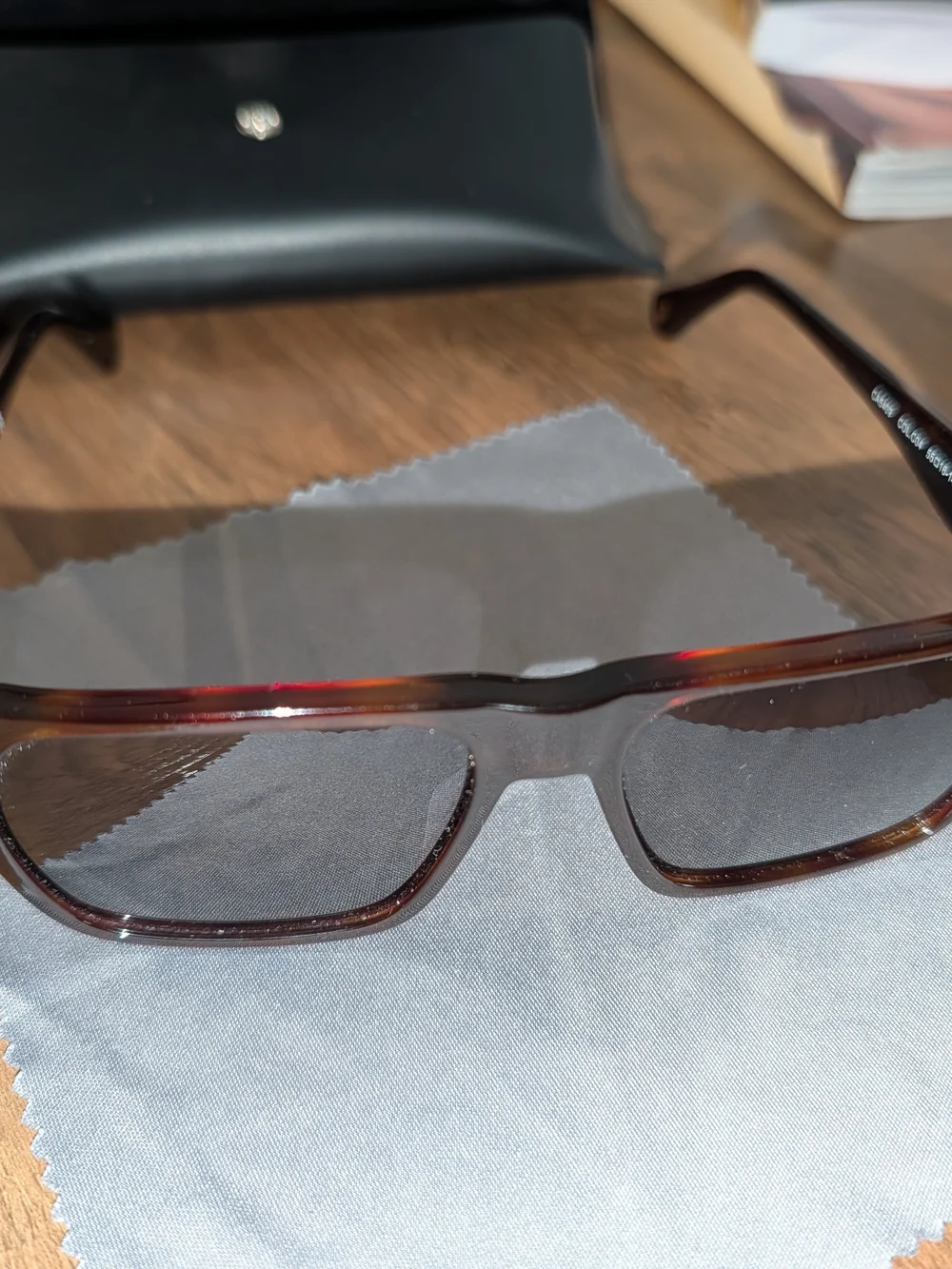 Tortoiseshell Square Sunglasses for Men - Brown Lenses